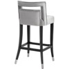 TOV Furniture Hart 26" Transitional Velvet Upholstered Counter Stool in Gray - 4 of 4