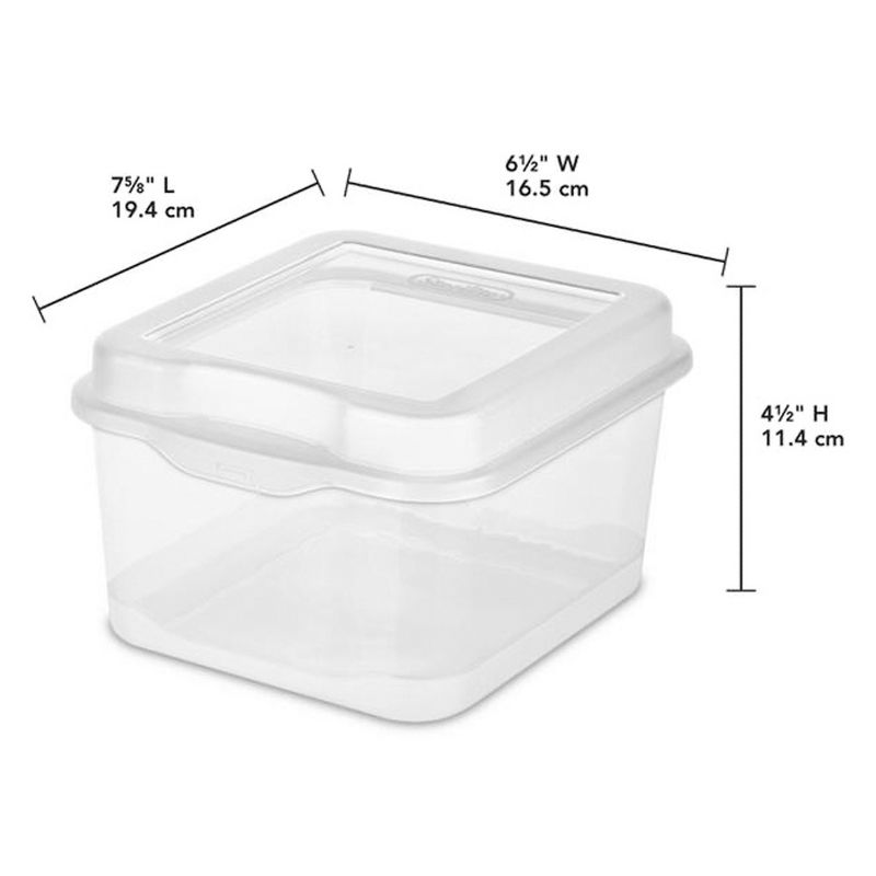 Sterilite Modular Plastic FlipTop Hinged Storage Box Container with Latching Lid for Home, Office, Workspace, and Classroom Organization, 4 of 7