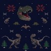 Junior's Design By Humans Ugly Dino Christmas Sweater By AnotheHero T-Shirt - 2 of 3