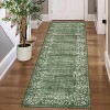 Modern Floral Washable Rug with Non-Slip Backing, for Bedroom & Living Room - 3 of 4