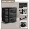 Sorbus Dresser with 7 Drawers - Storage Chest Organizer with Steel Frame, Wood Top, Handles, Fabric Bins - 3 of 4
