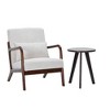 Racxily Mid-Century Modern Accent Chair - Upholstered Reading Chair with Pillow, Sturdy Rubberwood, Ergonomic Comfort for Living Room/Bedroom - 4 of 4