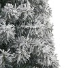vidaXL Slim Christmas Tree with Stand 118.1" – Lifelike PVC Design, Snow Flocked Artificial Christmas Tree with Metal Stand for Stability - 4 of 4