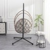 Mlmh & Kngwa 32.5"W Outdoor Hanging Egg Chair with Detachable Stand - 3 of 4
