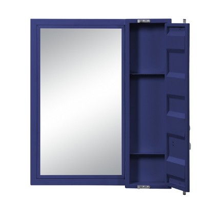 GlasFlength Decorative Wall Mirrors Wall Art Wall Mirror Classic Mirror Decorative Mirror Vanity Mirror for Bathroom, Blue, 4"*26"*32"