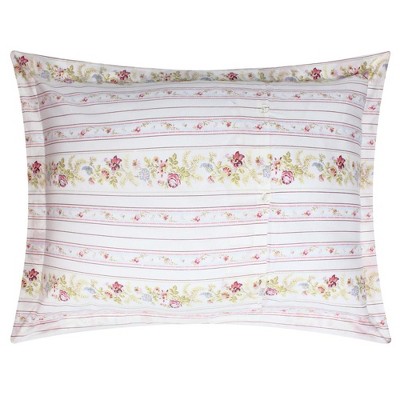 Antique Rose Floral Cotton King Pillow Sham Set