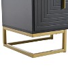 ORRD Modern TV Stand for TVs up to 80", Media Console with 4 Geometric Doors & Adjustable Shelves, Gold Handles,White - 4 of 4