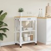 vidaXL Kitchen Trolley MONZA 23.6 in.x15.7 in.x35.4 in. Solid Wood Pine - 3 of 4