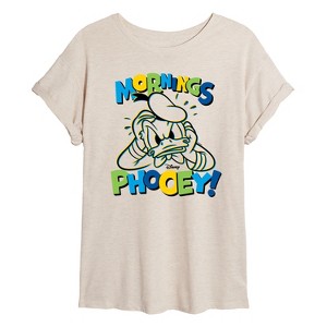 Women's - Disney - Mornings Phooey Oversized Graphic T-Shirt - 1 of 4