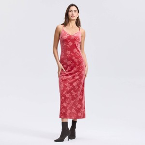 Vestido midi de terciopelo tipo slip para mujer - A New Day™