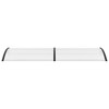 vidaXL Door Canopy Black and Transparent 118.1"x29.5" PC - 3 of 4