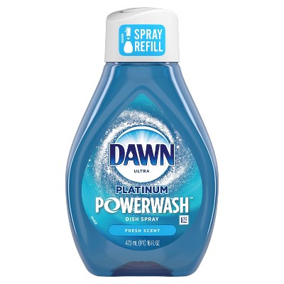 Dawn Platinum Powerwash Dish Spray, Dish Soap Refill - Fresh - 16oz