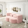 KWPZQEB Convertible Folding Sofa Bed, Corduroy Fabric Foam-Filled Couch with 2 Pillows, Modern Folding Loveseat Sofa for Living Room, Bedroom - 2 of 4