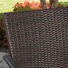 Laguna 7pc Acacia Wood/Wicker Patio Dining Set - Brown/Cream - Christopher Knight Home: Weather-Resistant, 6 Arm Chairs - 3 of 4