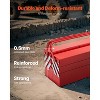 VEVOR Metal Tool Box, 18-inch, 3-Tier 5-Tray Portable Folding Tool Chest Organizer with Handle & Lock Hole, Powder Coated Steel, Red - 3 of 4