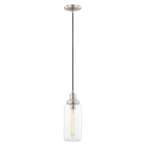 Livex Lighting Art Glass 1 - Light Pendant in  Brushed Nickel - 1 of 1
