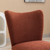 Living Room Chairs, Armless Accent Chair with Rubber Wooden Legs Modern Upholstered Corner Side Chair - 3 of 4
