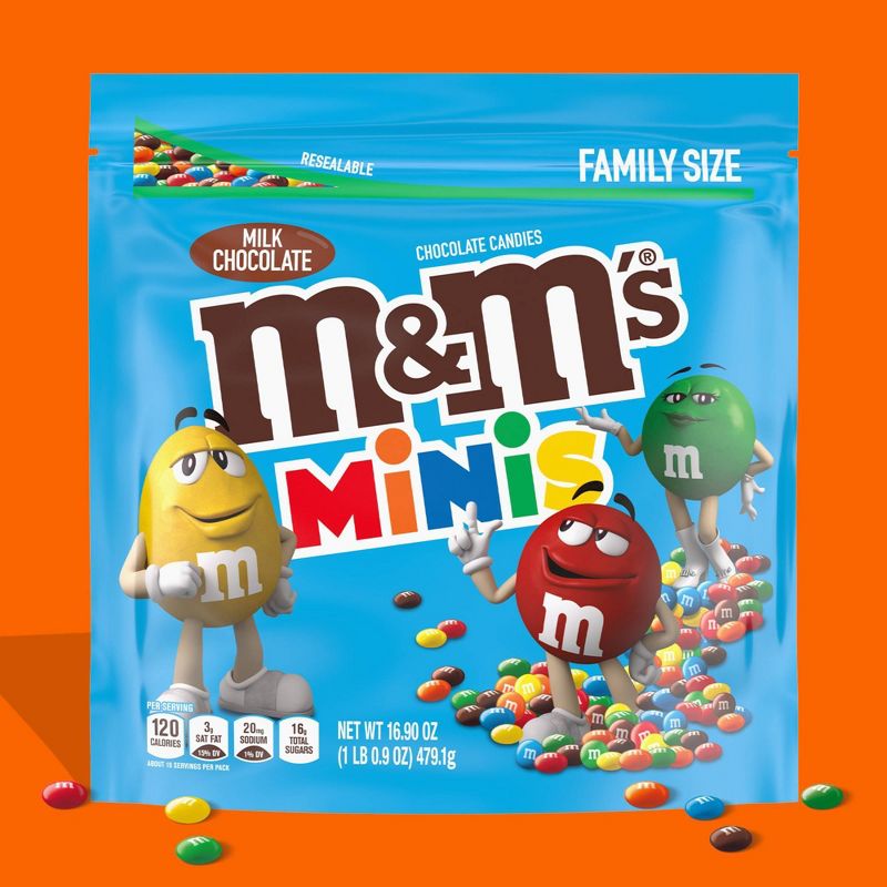 M&#38;M&#39;s Milk Chocolate Minis Family SUP Candy - 16.9oz, 3 of 11
