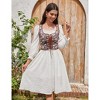 KOJOOIN Women's Floral Corset Tops Vintage Renaissance Lace Up Drawstring Crop Top Bustiter - 2 of 4