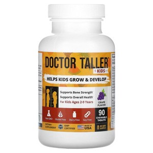 NuBest Doctor Taller, Kids Ages 2-9 Years, Grape, 90 Chewable Tablets - 1 of 3