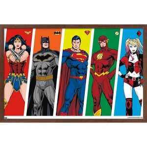 Trends International DC Comics - Rainbow Lines Framed Wall Poster Prints - 1 of 4