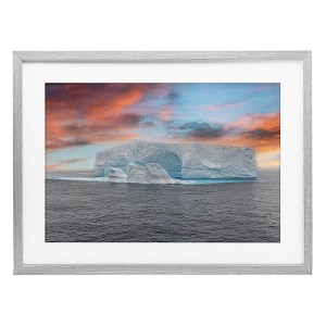 Stupell Industries Sunset over Frozen Iceberg Framed Print Under Glass - 1 of 4