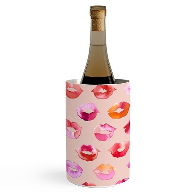 Ninola Design Sweet Pink Lips Wine Chiller - Deny Designs