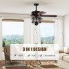 Tangkula 50" Ceiling Fan with Lights Reversible Blades w/ Pull Chain Control Living Room - image 3 of 4