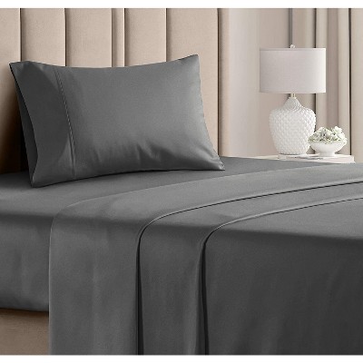 100% Cotton 400 Thread Count 4 Piece Sheet Set - Soft & Cozy Sateen Bed Sheets - CGK Linens