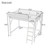Sapphtopaz Metal Loft Bed with Storage Shelves,High Bed Frame with Ladder & Guardrail,Space-Saving Loft Bed Frame for Adults&Teen - 2 of 4