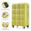Summit Adventure 3-Piece Yellow Green Abs Hard Shell Luggage With Usb Port - 2 of 4