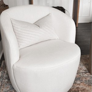 Swivel Barrel Chairs Set Of 2,Armrest 360° Swivel Nursery Chai,27" Seat Width Velvet Swivel Chair-Maison Boucle - 1 of 4