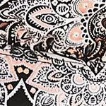 black white lace print