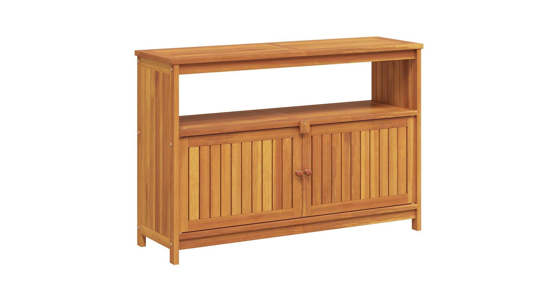 vidaXL Patio Console Table 43.3"x13.8"x29.5" Solid Wood Acacia