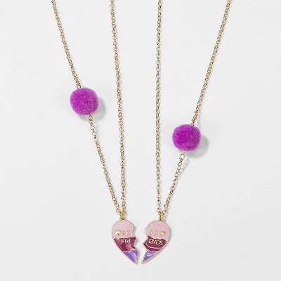 Girls' 2pk Heart Necklace Set - Cat & Jack™