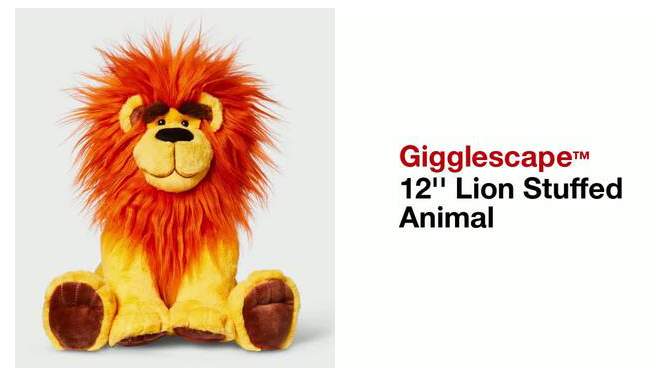 12&#39;&#39; Lion Stuffed Animal - Gigglescape&#8482;, 2 of 10, play video