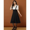 Allegra K Women's Brace High Waisted Lace Up Midi Suspender Skirt - 4 of 4