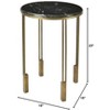 Moti Orlando Orlando Agua Marble Occasional Table Gold/Black - 2 of 4