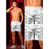 INSPIRE CHIC Men's Elastic Drawstring Party Metallic Hot Shorts - 4 of 4