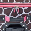Rockland Fashion Softside Upright Luggage Set Telescoping Handles Pink Giraffe 4-Piece (14/19/24/28) - 4 of 4