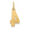 Black Bow Jewelry 14k Yellow Gold, Jersey Collection, Small Number 4 Pendant - 3 of 4