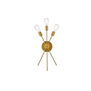 Elegant Lighting Lucca 11 inch bath sconce in brass - 1 of 4