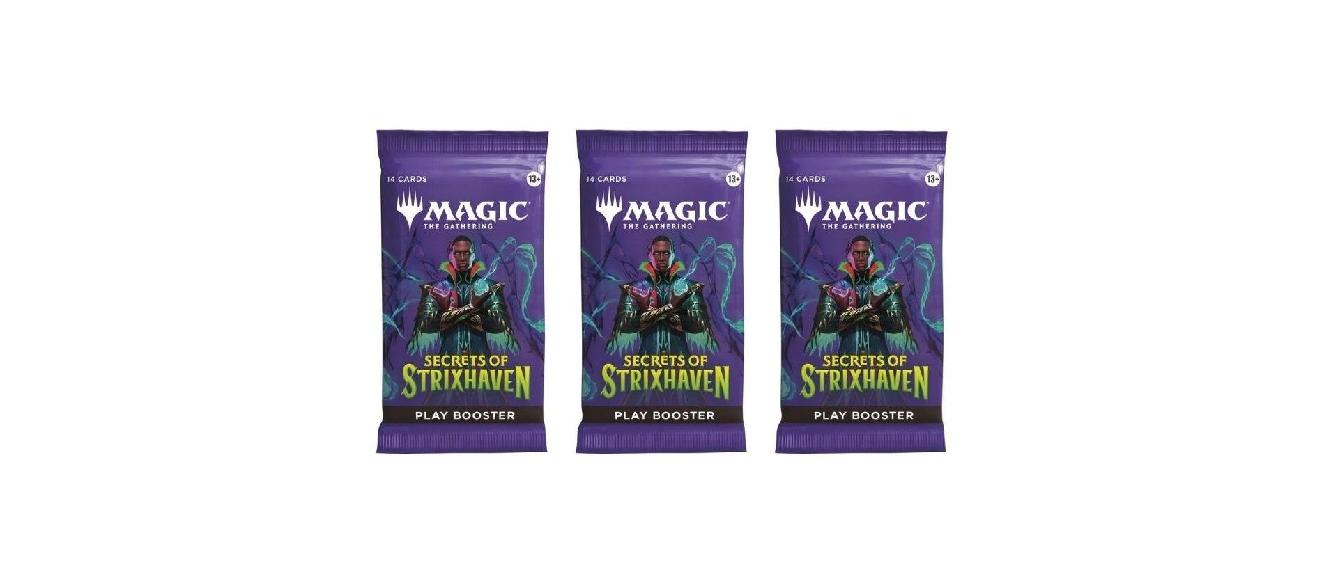 Magic the Gathering 3 Packs Magic The Gathering Play Booster Pack Lot MTG Secrets of Strixhaven