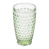 Gibson 6 Piece Hobnail Handmade Glass Tumbler Set in Tinted Green - 3 of 4