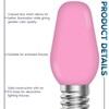 Luxrite C7 LED Pink Replacement Light Bulbs, String Lights, 0.5W, Shatterproof Colored Candelabra Bulb, Enclosed Fixture Rated E12 Base 12 Pack - 4 of 4