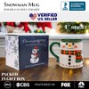 Wonderful Plaid Scarf Snowman 4" Ceramic Mug, Kitchen Christmas Drinkware Decoration| OrnamentallyYou - 2 of 3