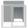 vidaXL Chicken Cage with Run Light Gray 43.3 in.x79.1 in.x43.3 in. Galvanized Steel - 3 of 4