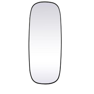 Elegant Lighting Metal Frame Oval Mirror 24x60 Inch in Black - 1 of 4