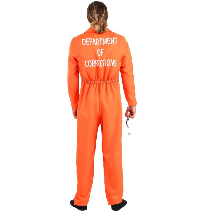 HalloweenCostumes.com Orange Prison Men's Jumpsuit, 2 of 3