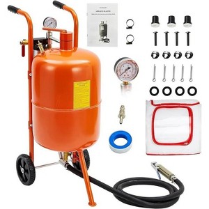 5 Gallon Sand Blasting Machine, 60-110 Psi Pressure Air Sand Blasting Kit w/4 Ceramic Nozzles & Oil-Water Separator,  for Stain Removal Paint - 1 of 4